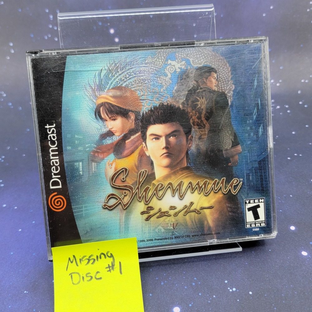 Shenmue Sega Dreamcast 2000 Missing Disc 1 51059 NTSC-U/C READ